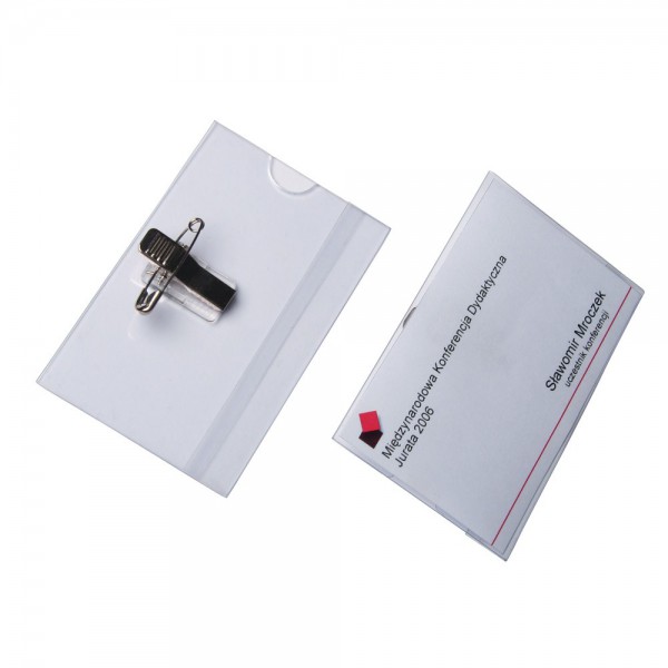 ID card/badge holder - O.BADGE CLIP - 58 x 90 mm - 50 szt.