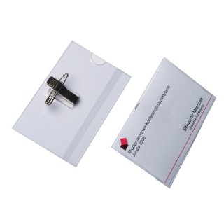 ID card/badge holder - O.BADGE CLIP - 58 x 90 mm - 50 szt.