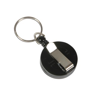 Badge reel with key ring - O.BADGE REEL 2 - black - 10 pieces