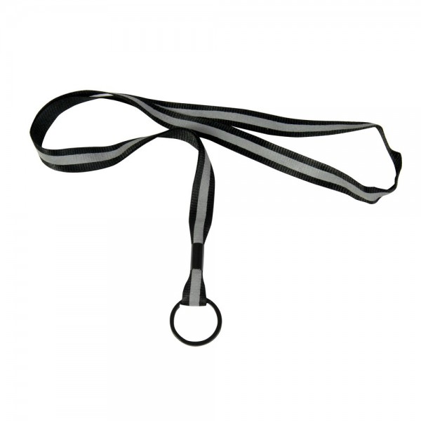 Gray/black lanyard with key ring - O.LANYARD 1 - black - 50 pieces