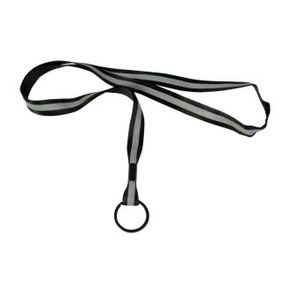 Gray/black lanyard with key ring - O.LANYARD 1 - black - 50 pieces