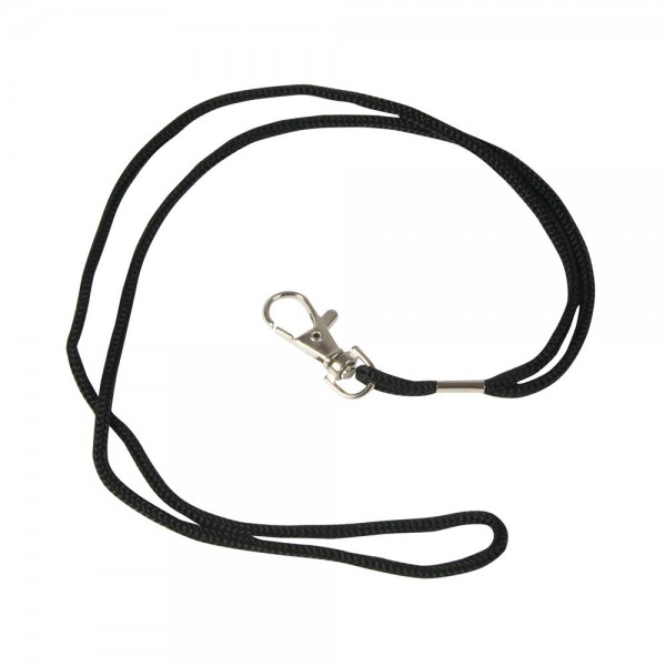 Smycze z karabińczykiem - O.LANYARD 2 - czarny - 50 sztuk