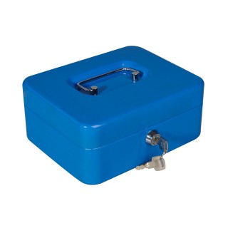 Steel cash box with money tray - OPUS Cash Guard PC 2 - blue