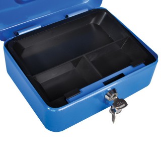 Steel cash box with money tray - OPUS Cash Guard PC 2 - blue