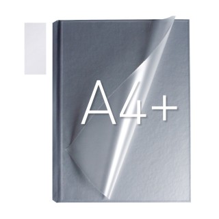 Okładka twarda z kieszenią laminacyjną - O.pouchCOVER Art Duplex - 10 par - biały