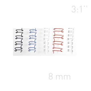 3:1 pitch twin loop wire - O.WIRE 3:1 - A4 - 100 pieces