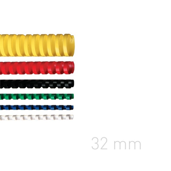 Grzebiet plastikowy Grzbiety plastikowe - O.COMB Owalne - A4 - czarny - 32 mm - 50 sztuk