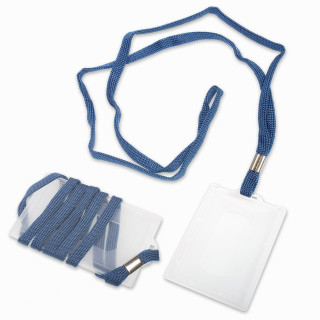 Rigid ID card/badge holder with strap - O.BADGE HOLDER Vertical -90 x 55 mm - 50 pieces