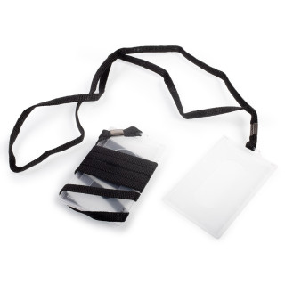Rigid ID card/badge holder with strap - O.BADGE HOLDER Vertical -90 x 55 mm - 50 pieces