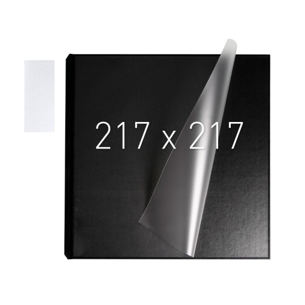 Okładka Okładka twarda z kieszenią laminacyjną - O.pouchCOVER Classic Duplex kwadratowa - 10 par - 217 x 217 mm - czarny