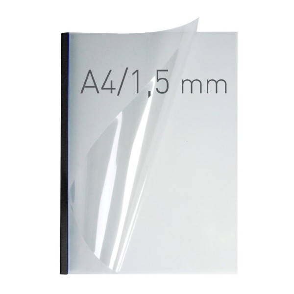 Okładka Okładka miękka - O.EASY COVER Double Clear - 297 x 210 mm (A4 pionowa) - czarny - 1,5 mm - 50 sztuk