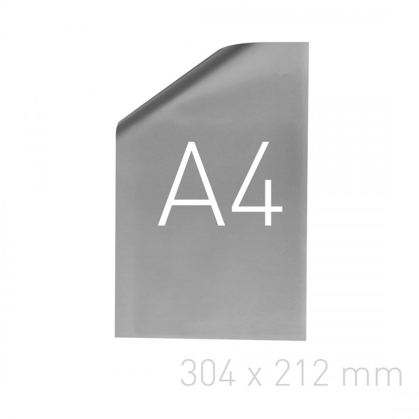 Coated paper - O.pouchCOVER PAPER 304 x 212 mm (A4 portrait) - silver - 25 sheets